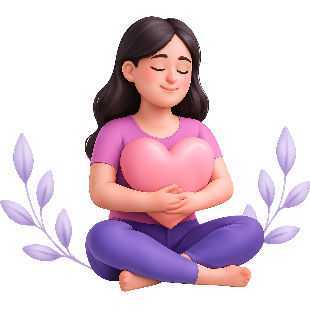 Ilustración de mujer acompañada durante su proceso con Lipedema