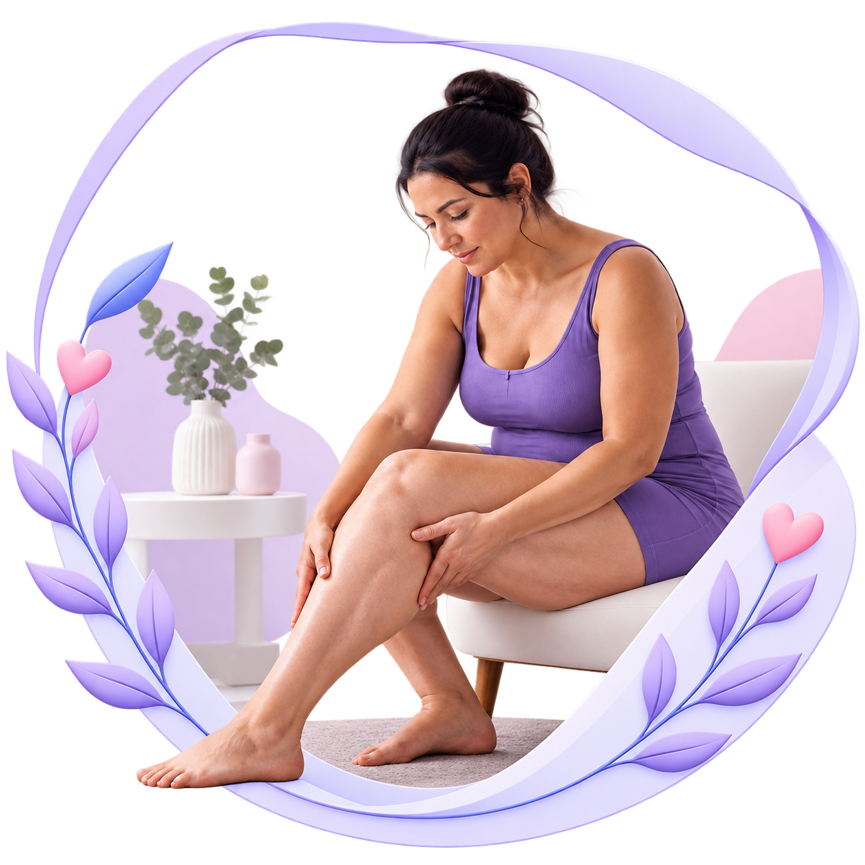 Mujer reflexionando sobre posibles síntomas de Lipedema
