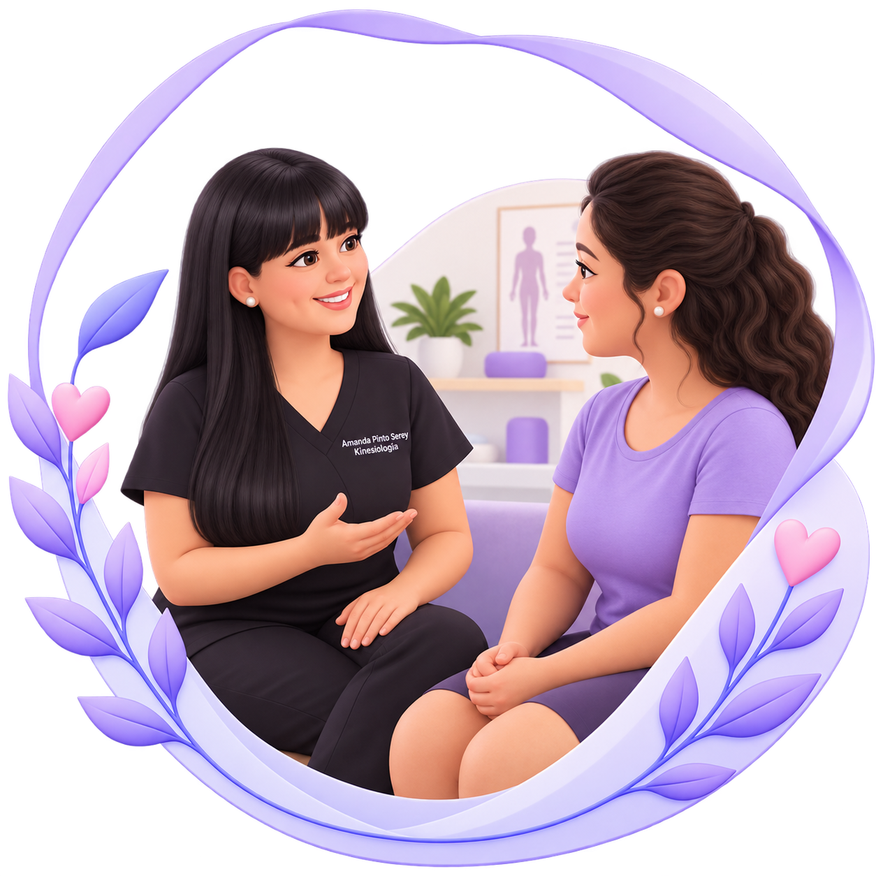 Profesional de LipedemaChile conversando con una paciente